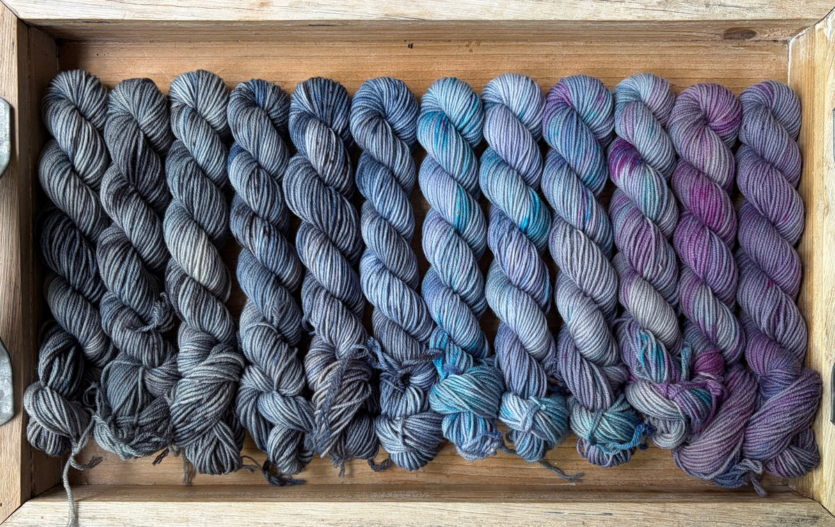 12 Skein Mini Yarn Fade - Squishy Sock Base