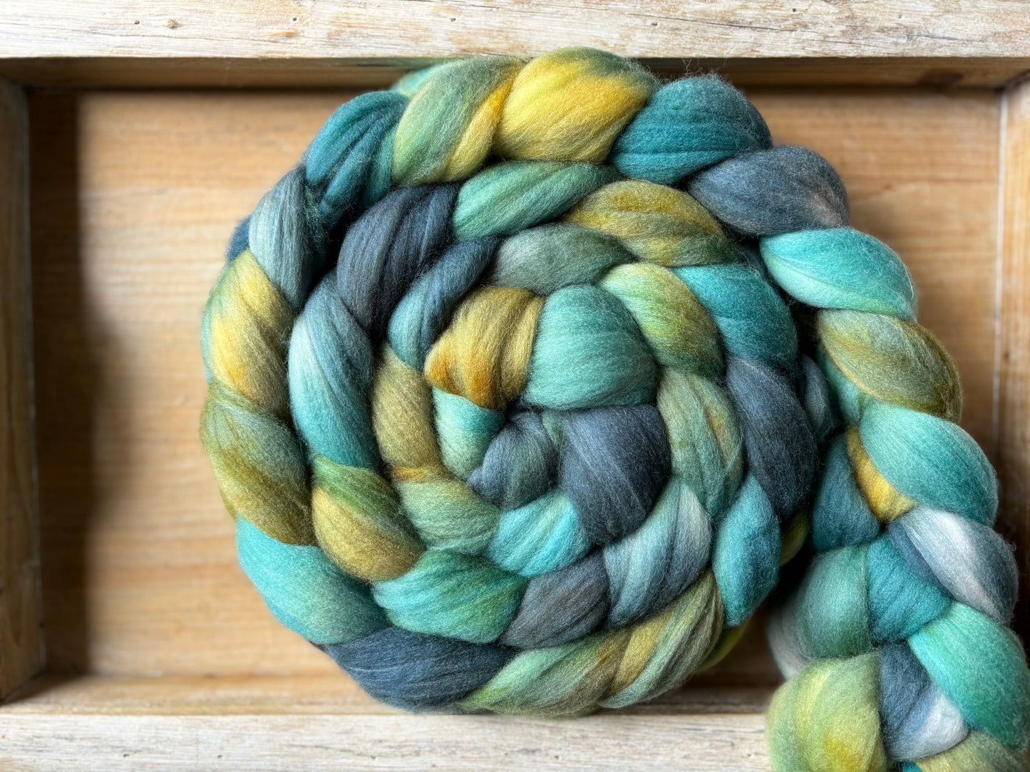 One of a Kind Batch - 100 grams of Spinning Fibre - 80% Superwash Merino Wool/ 20% Nylon - 22.5 Micron - Hand Dyed Combed Top