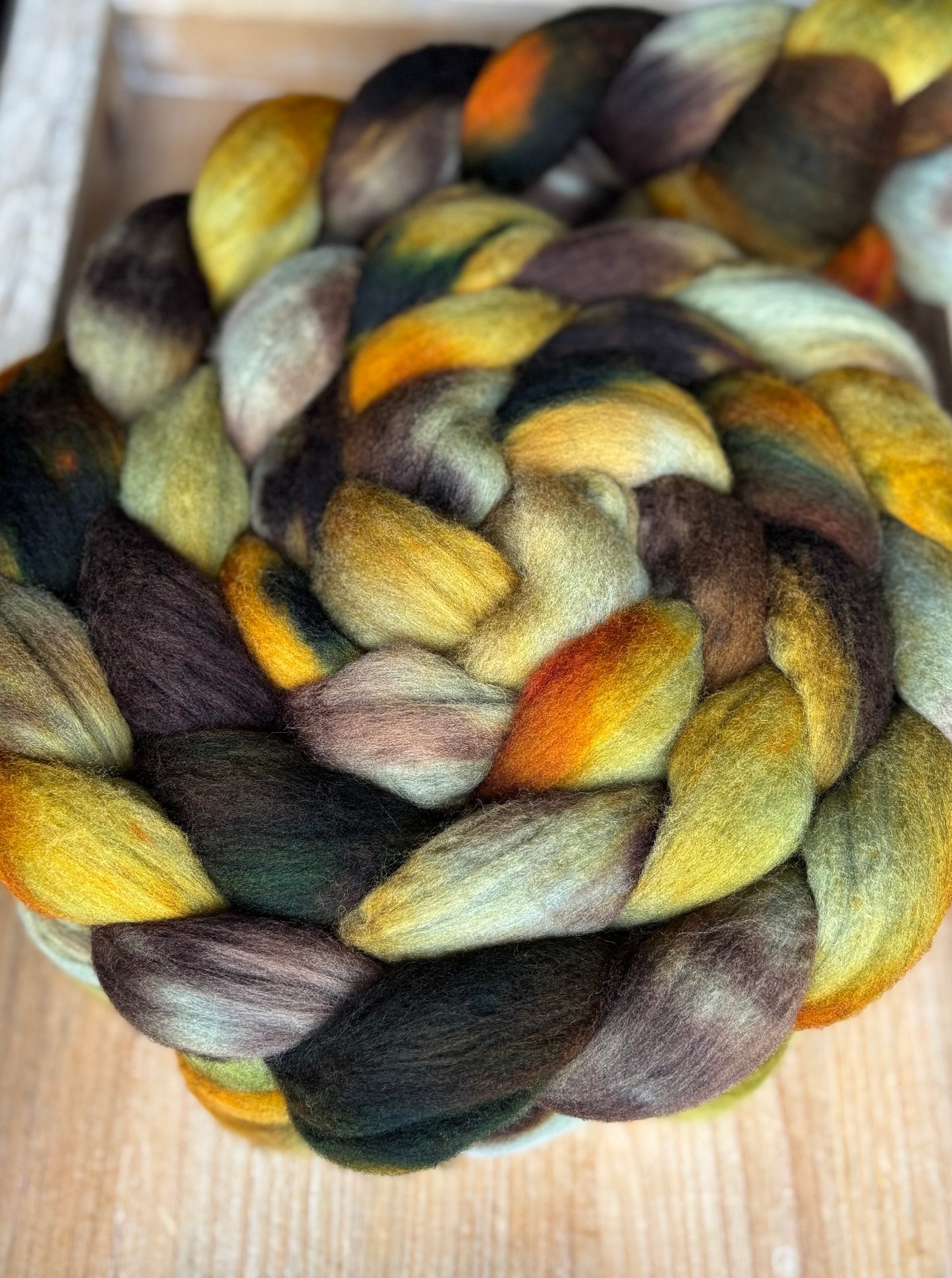 One of a Kind Batch - 100 grams of Spinning Fibre - Untreated Merino Wool 22 Micron - Hand Dyed Combed Top