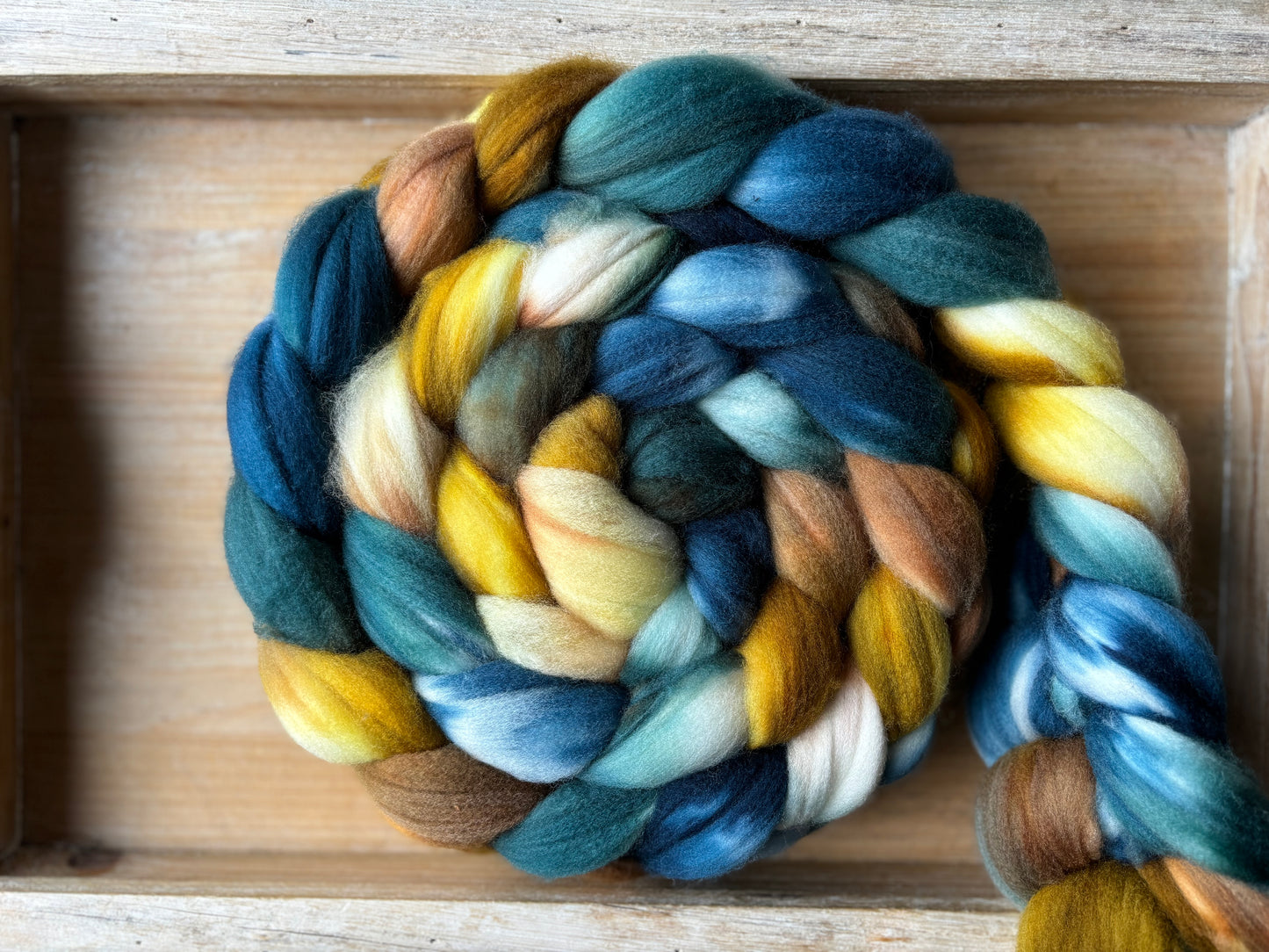 One of a Kind Batch - 100 grams of Spinning Fibre - Superwash Merino Wool 22 Micron - Hand Dyed Combed Top