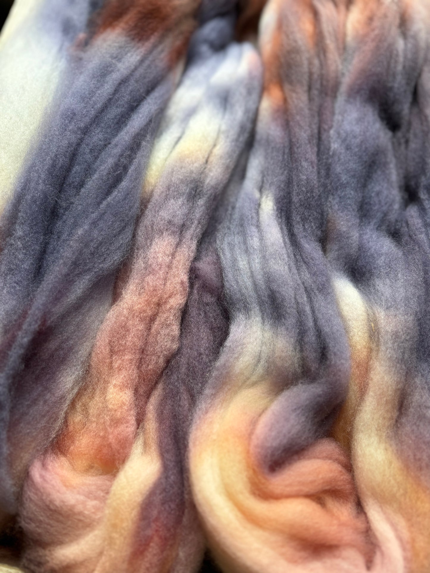 One of a Kind Batch - 100 grams of Spinning Fibre - Superwash Merino Wool 22 Micron - Hand Dyed Combed Top