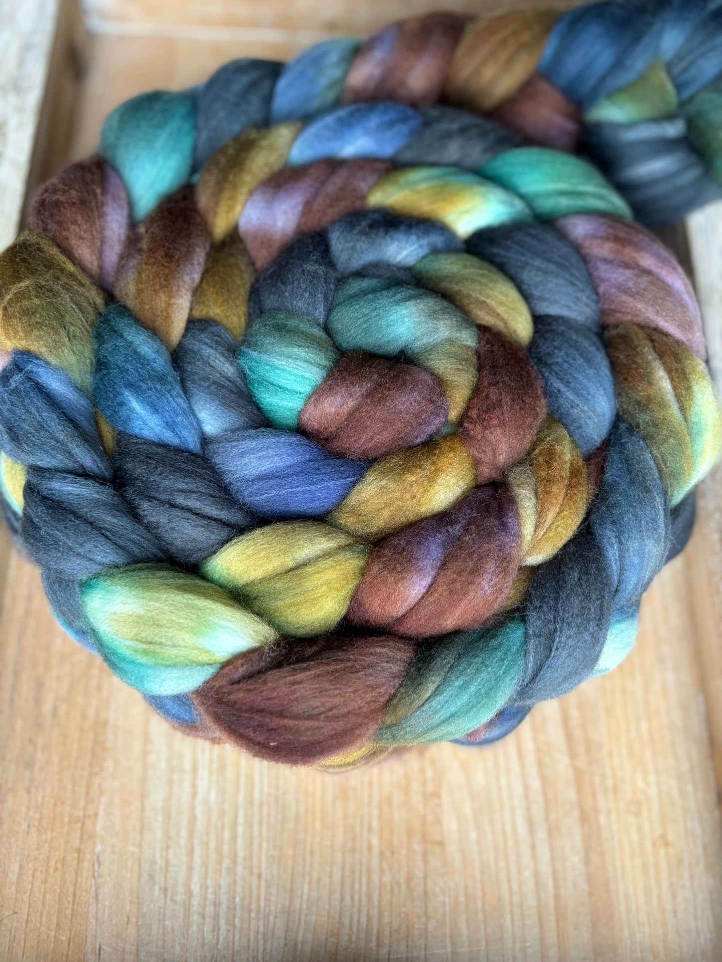 One of a Kind Batch - 100 grams of Spinning Fibre - 80% Superwash Merino Wool/ 20% Nylon - 22.5 Micron - Hand Dyed Combed Top