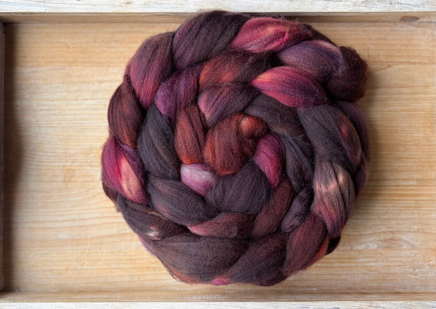 100% Superwash Merino Wool - 22 Micron - One of a Kind Batch - 100 grams of Spinning Fibre - Hand Dyed Combed Top