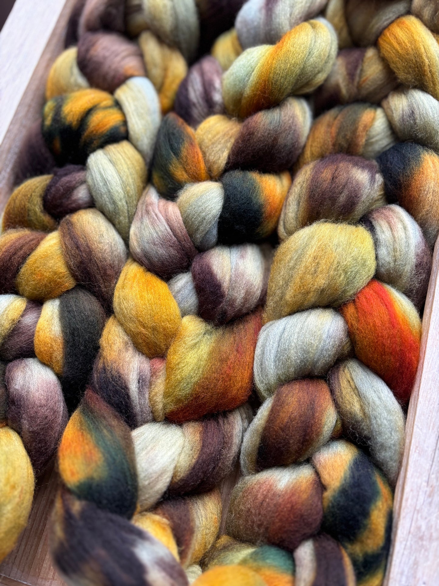 One of a Kind Batch - 100 grams of Spinning Fibre - Untreated Merino Wool 22 Micron - Hand Dyed Combed Top