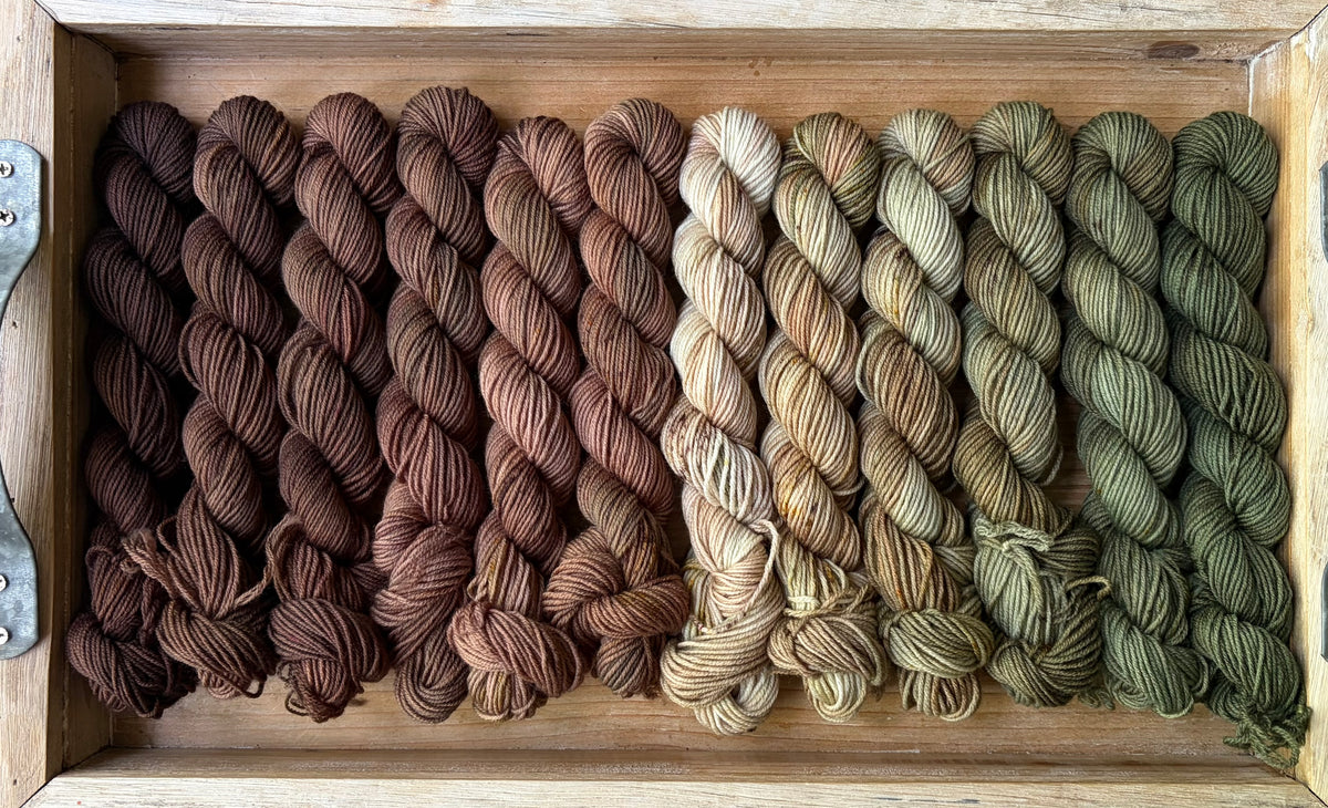 12 Skein Mini Yarn Fade - Squishy Sock Base