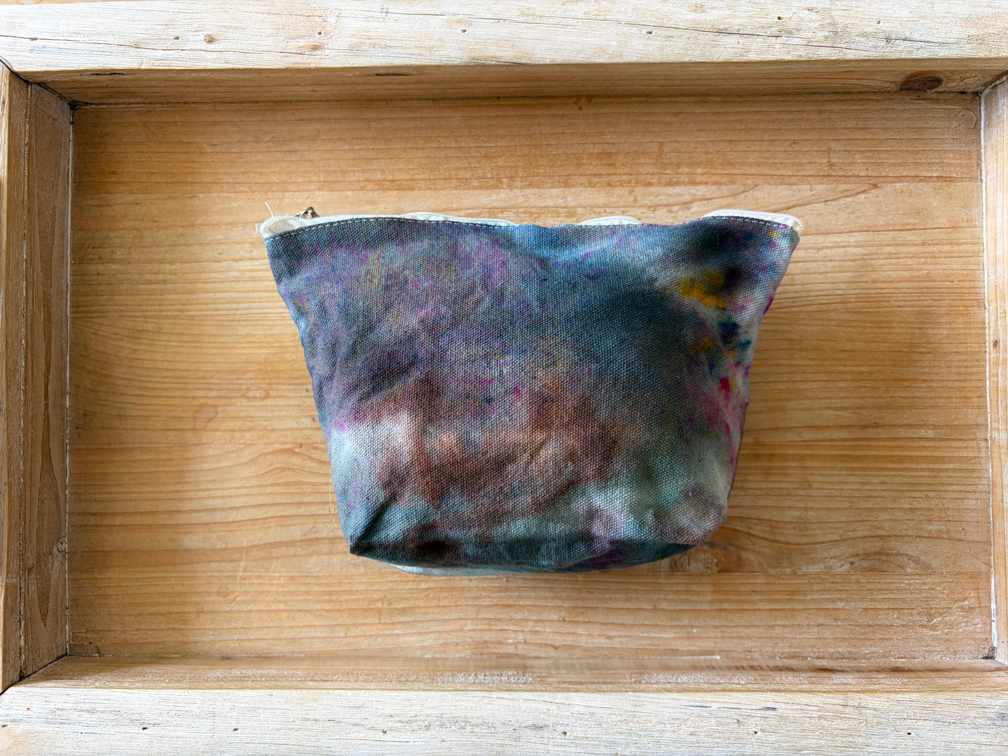 Ice Dyed Zipper Pouch