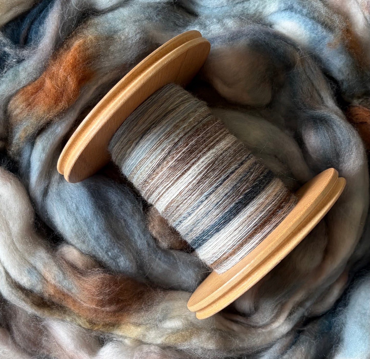 Hand Spun Yarn - 70% SWM/ 20% Nylon/ 10% Cashmere - Sweater Quantity