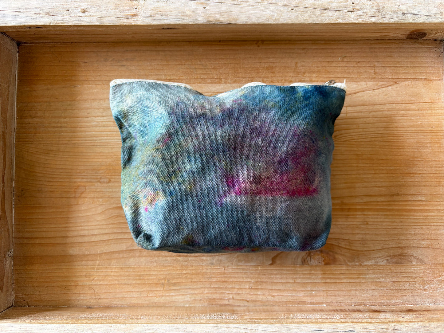 Ice Dyed Zipper Pouch