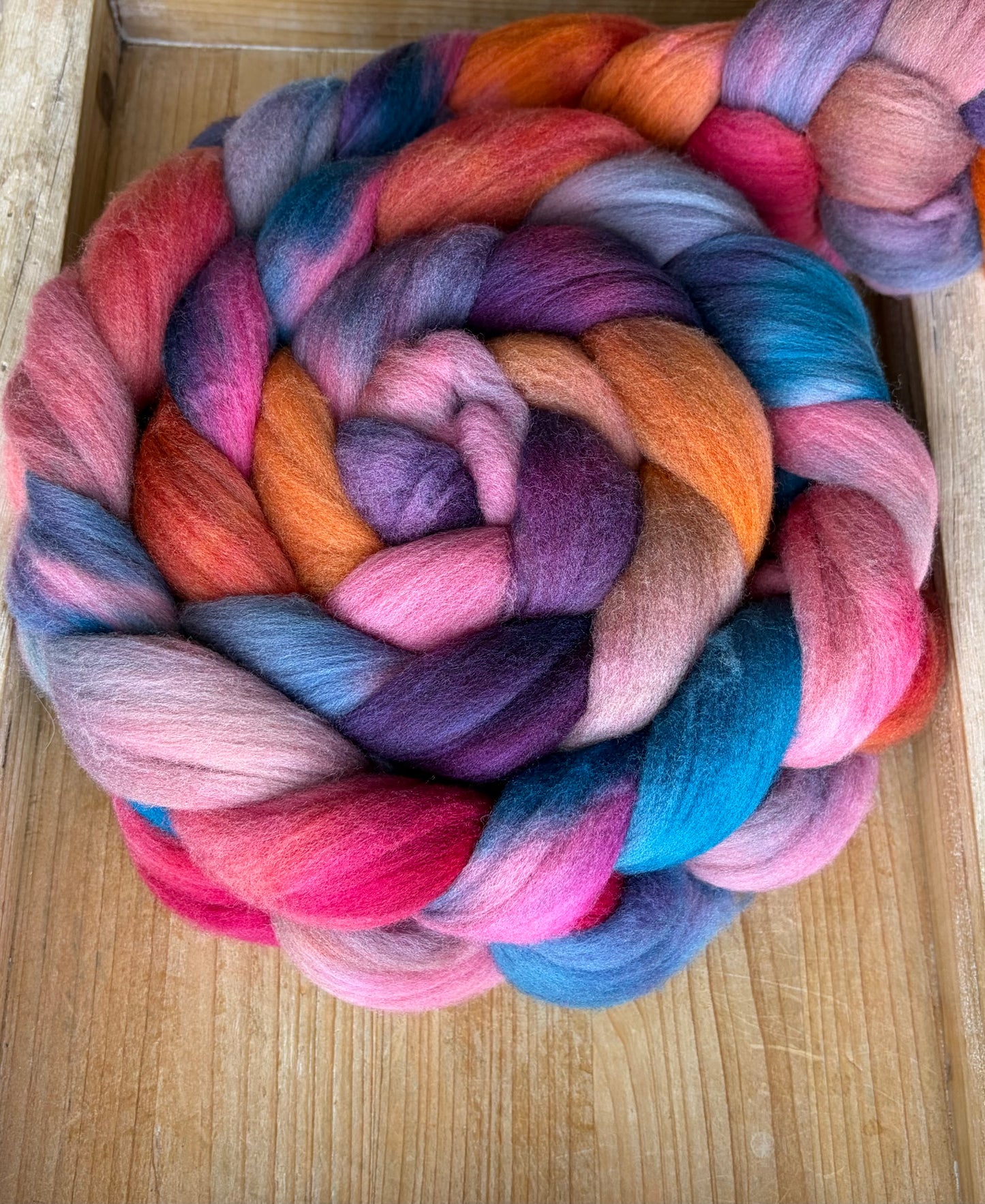 Targhee - 23 Micron - One of a Kind Batch - 100 grams of Spinning Fibre - Hand Dyed Combed Top
