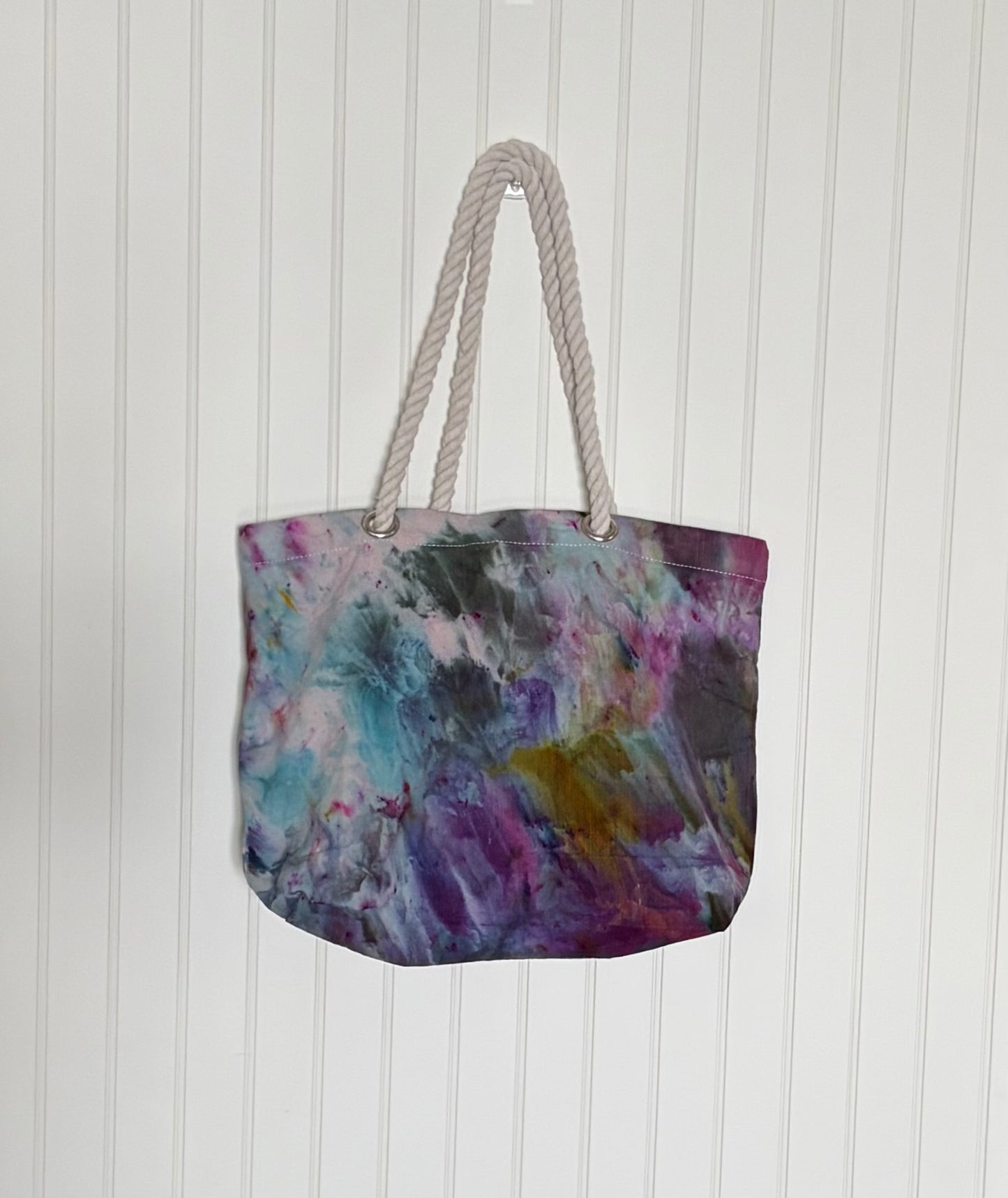 Ice Dyed Cotton Tote Bag