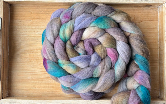 Targhee - 23 Micron - One of a Kind Batch - 100 grams of Spinning Fibre - Hand Dyed Combed Top
