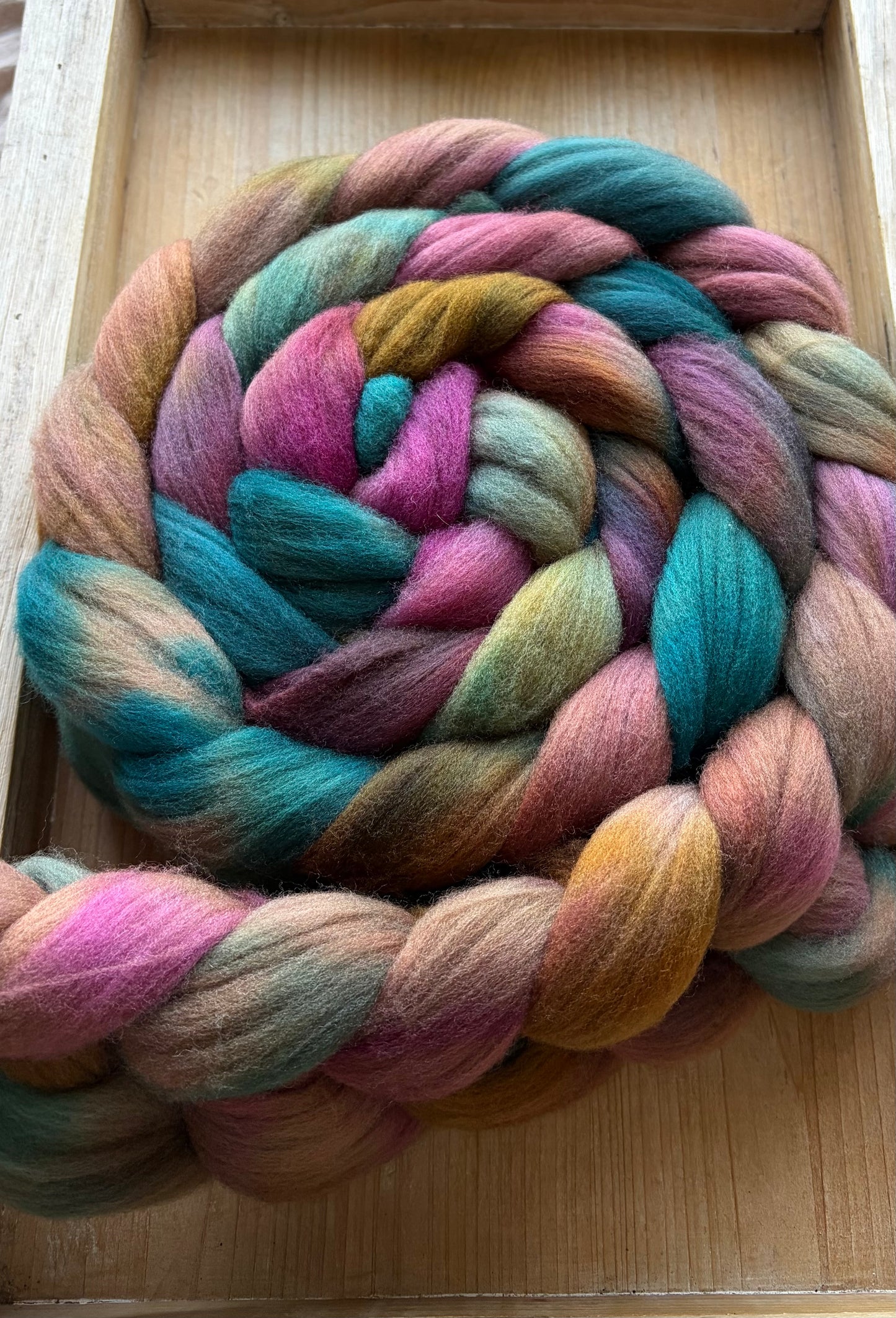 Targhee - 23 Micron - One of a Kind Batch - 100 grams of Spinning Fibre - Hand Dyed Combed Top