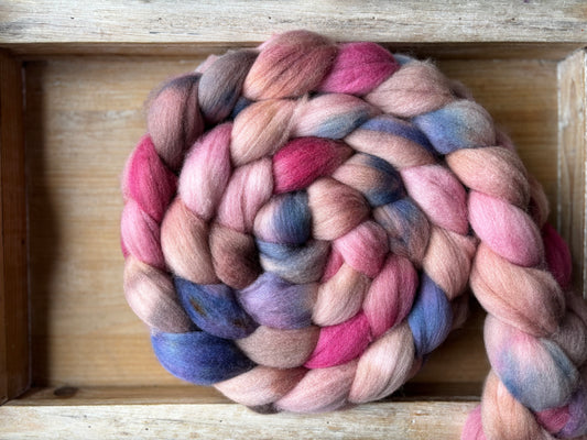 One of a Kind Batch - 100 grams of Spinning Fibre - 100% Polwarth - 22 Micron - Hand Dyed Combed Top