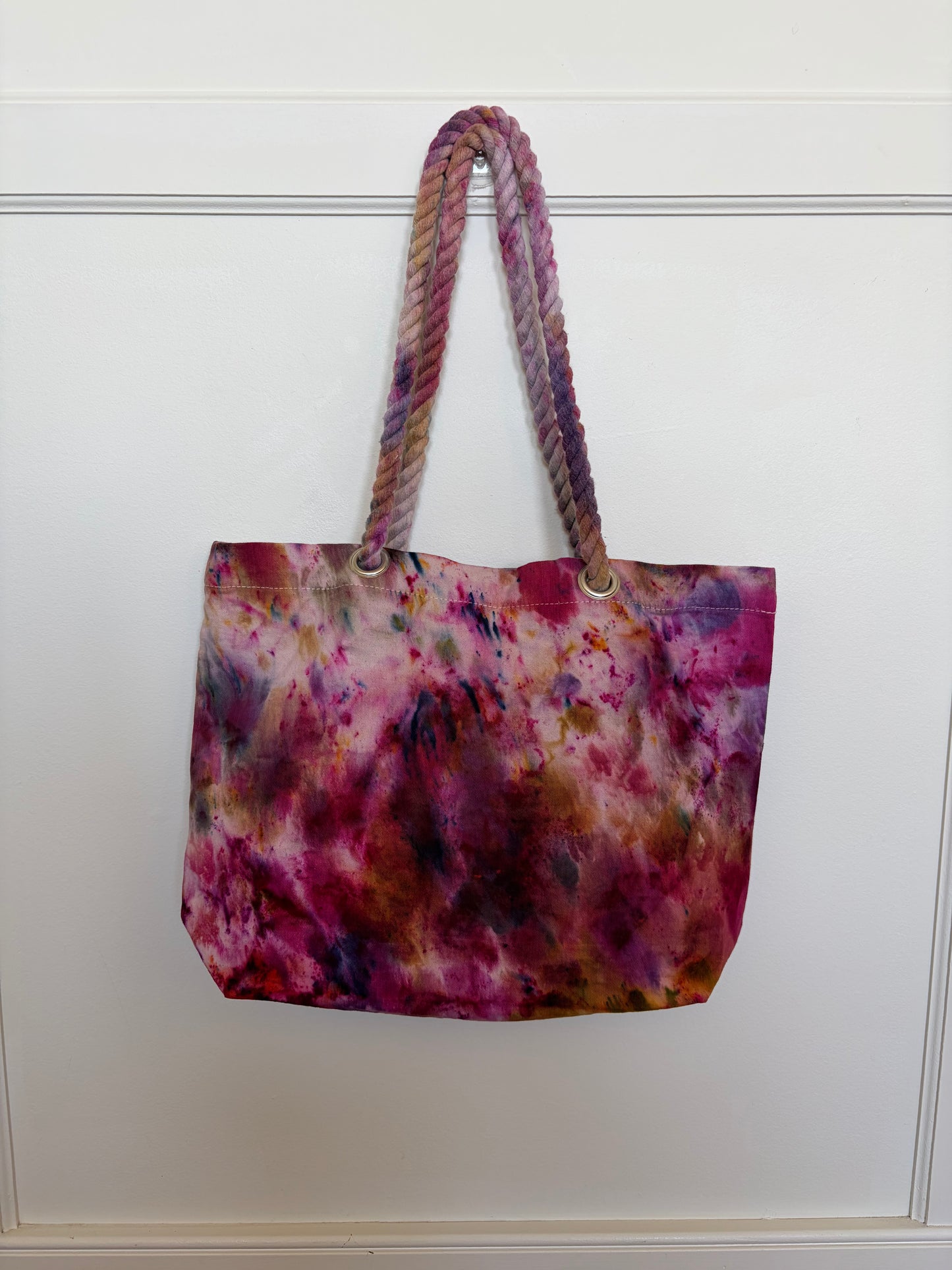 Ice Dyed Cotton Tote Bag