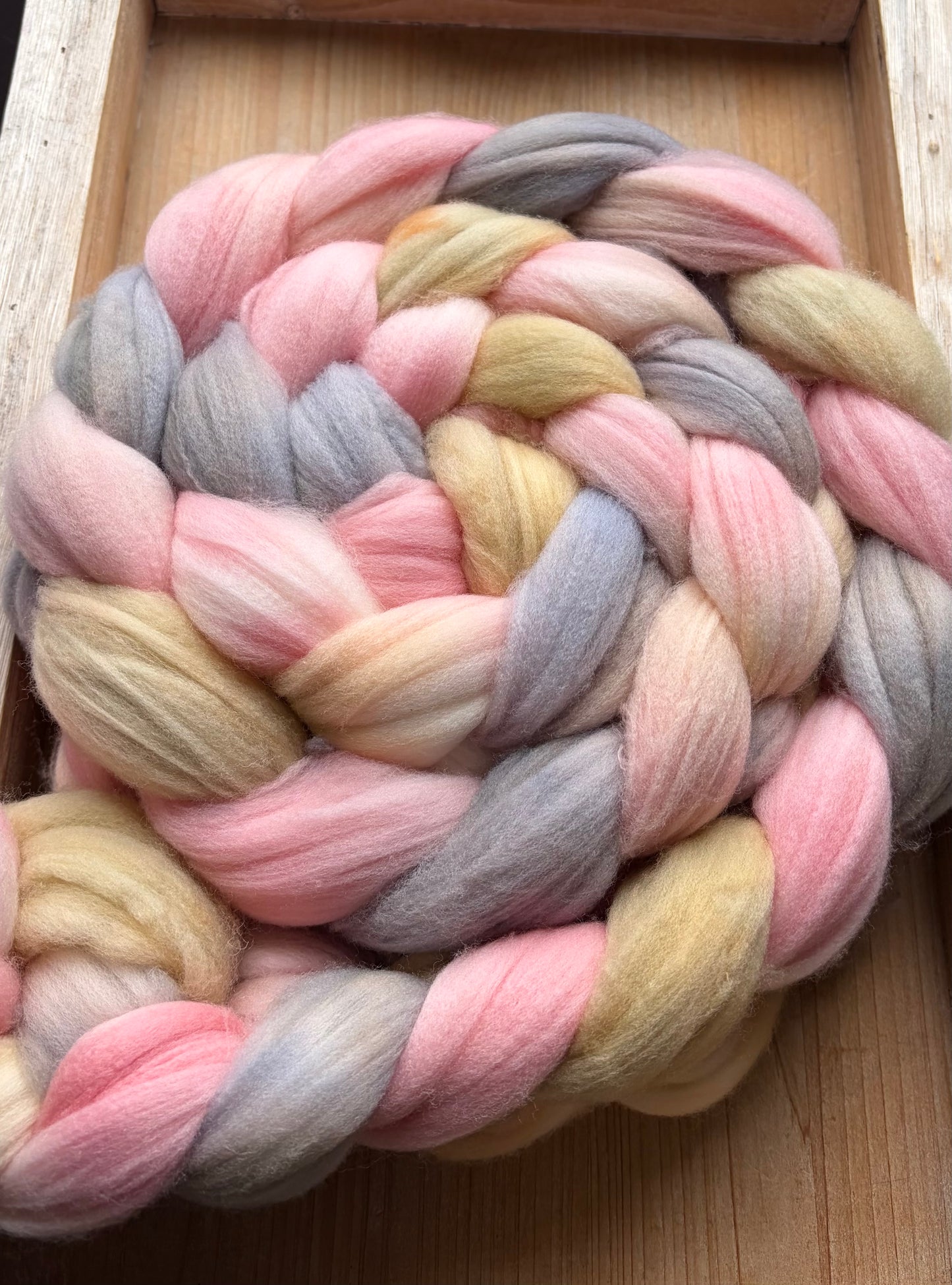 100% Superwash Merino Wool - 22 Micron - One of a Kind Batch - 100 grams of Spinning Fibre - Hand Dyed Combed Top