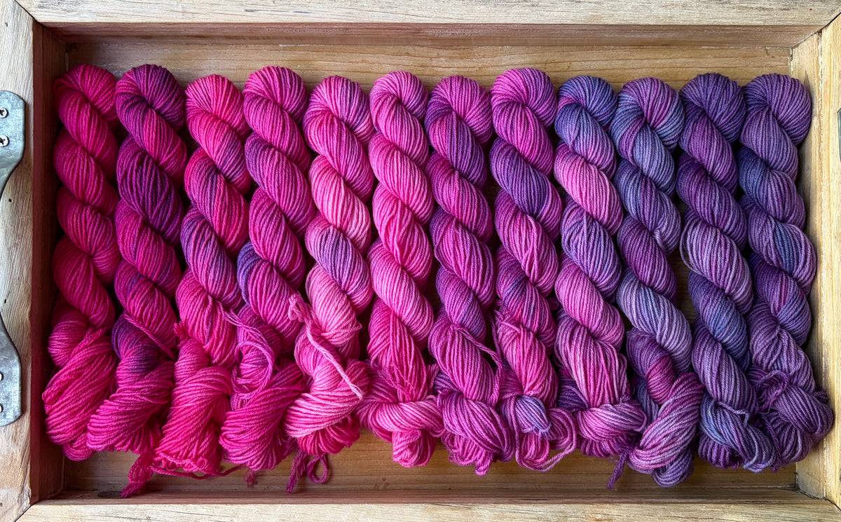 24 Skein Mini Yarn Fade - Squishy Sock Base