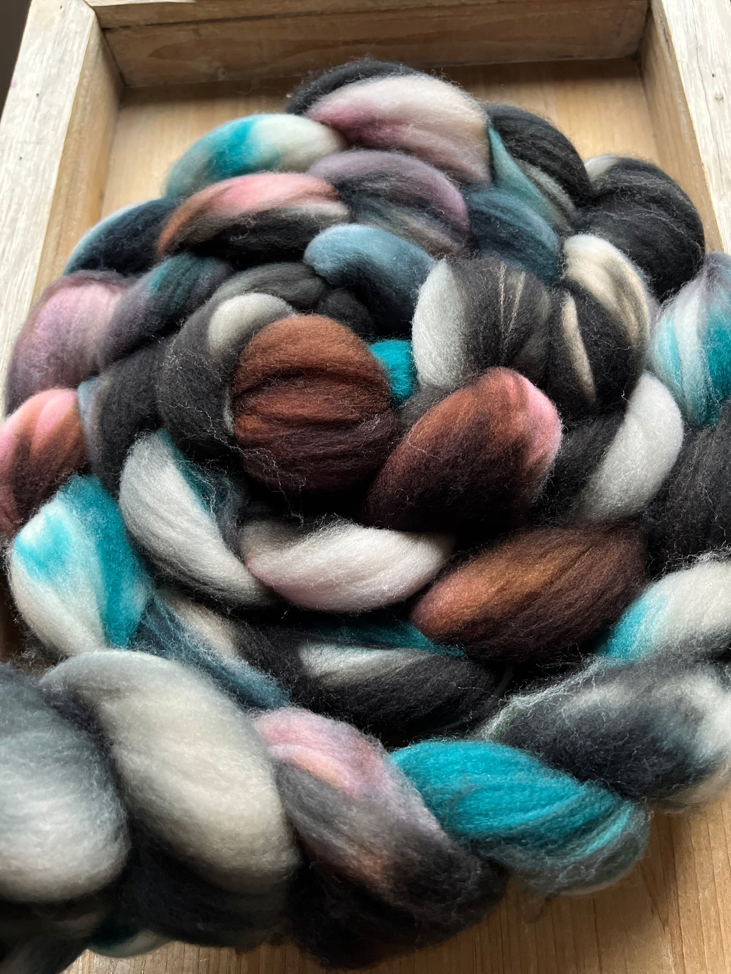 One of a Kind Batch - 100 grams of Spinning Fibre - Superwash Merino Wool 22 Micron - Hand Dyed Combed Top