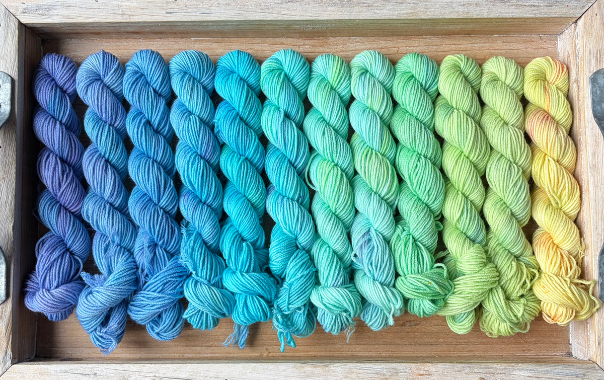 24 Skein Mini Yarn Fade - Squishy Sock Base