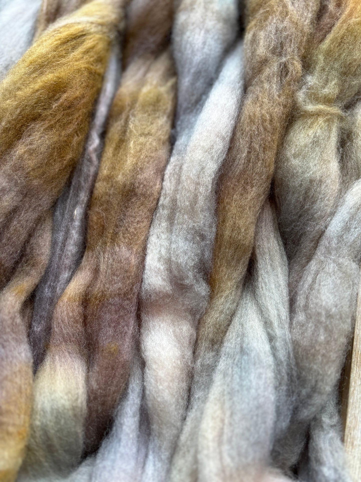 One of a Kind Batch - 100 grams of Spinning Fibre - 80% Superwash Merino Wool/ 20% Nylon - 22.5 Micron - Hand Dyed Combed Top