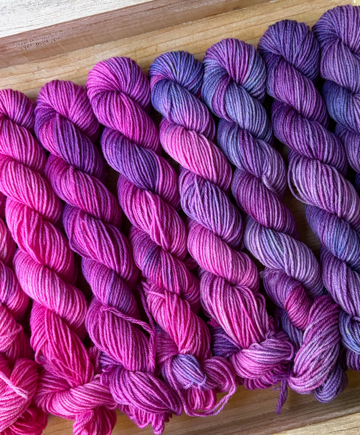 24 Skein Mini Yarn Fade - Squishy Sock Base