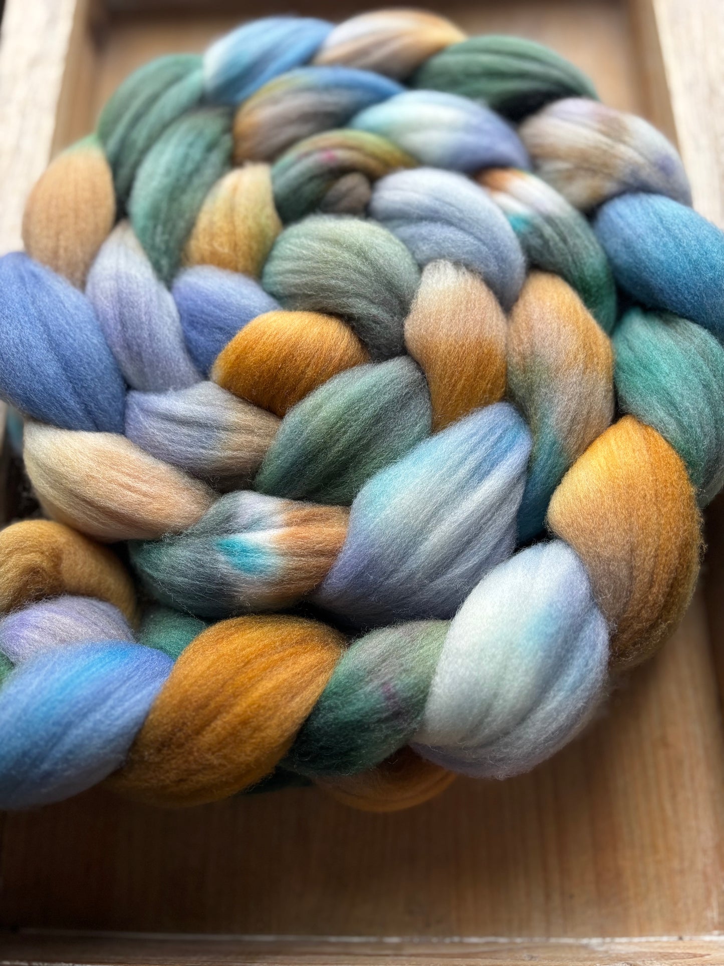 One of a Kind Batch - 100 grams of Spinning Fibre - 100% Targhee - 23 Micron - Hand Dyed Combed Top