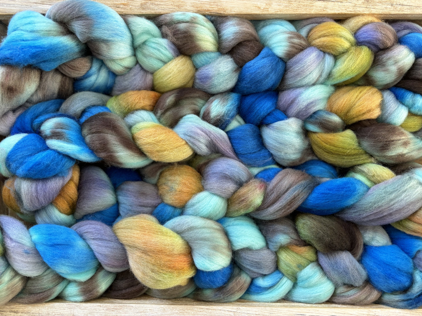 One of a Kind Batch - 100 grams of Spinning Fibre - Untreated Merino Wool 22 Micron - Hand Dyed Combed Top