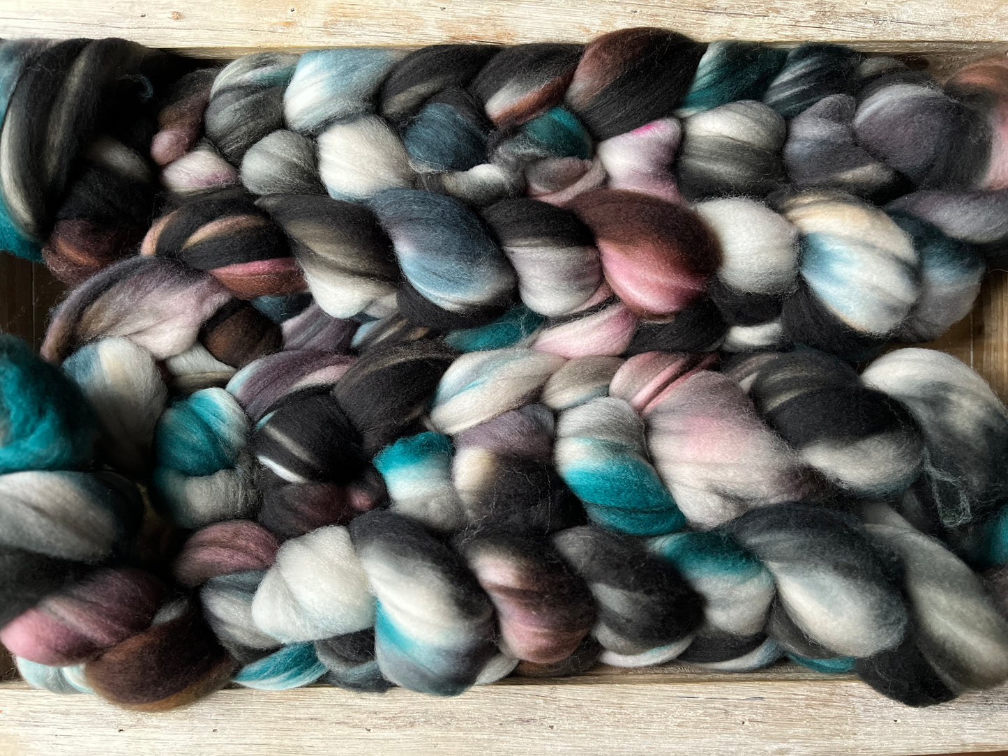 One of a Kind Batch - 100 grams of Spinning Fibre - Superwash Merino Wool 22 Micron - Hand Dyed Combed Top