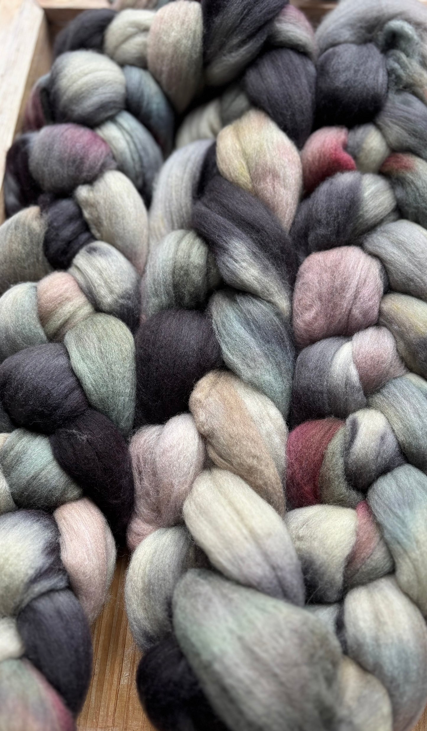 One of a Kind Batch - 100 grams of Spinning Fibre - Untreated Merino Wool 22 Micron - Hand Dyed Combed Top