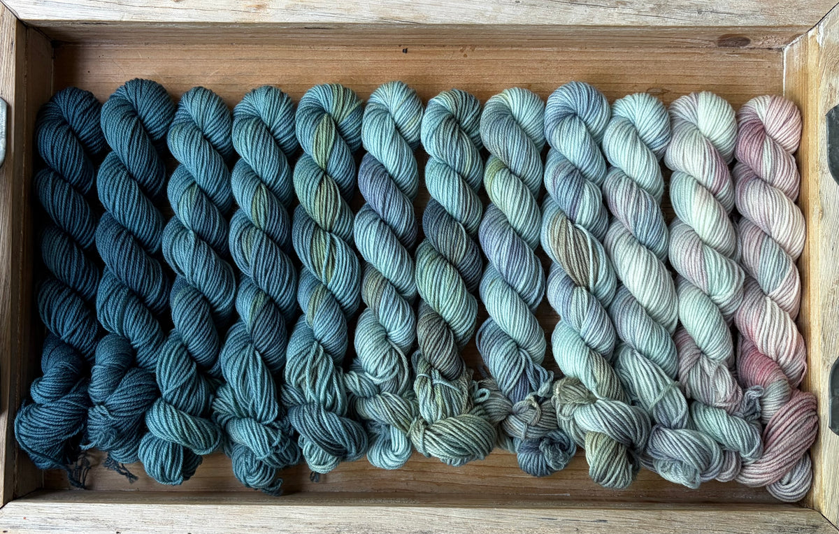 12 Skein Mini Yarn Fade - Squishy Sock Base