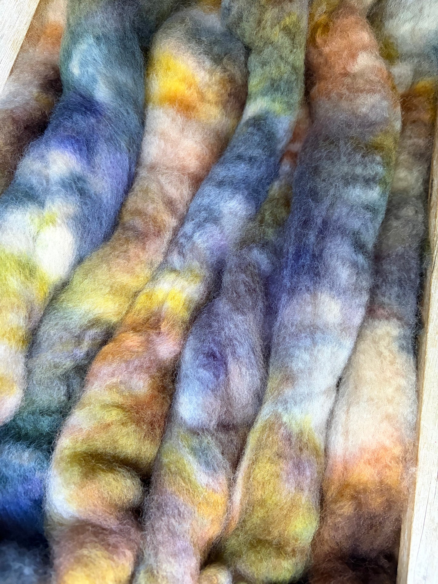 Bluefaced Leicester Wool - 26 Micron - One of a Kind Batch - 100 grams of Spinning Fibre - Hand Dyed Combed Top