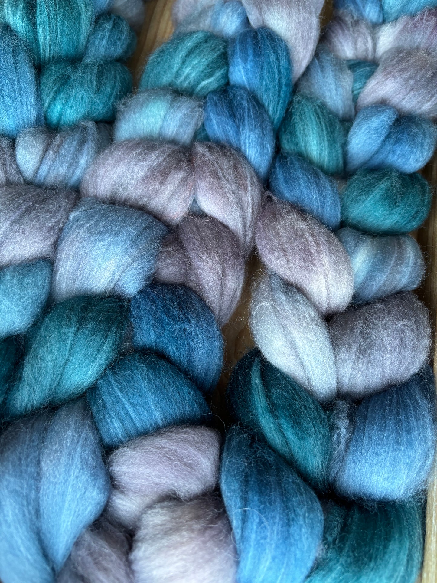 One of a Kind Batch - 100 grams of Spinning Fibre - 80% Superwash Merino Wool/ 20% Nylon - 22.5 Micron - Hand Dyed Combed Top