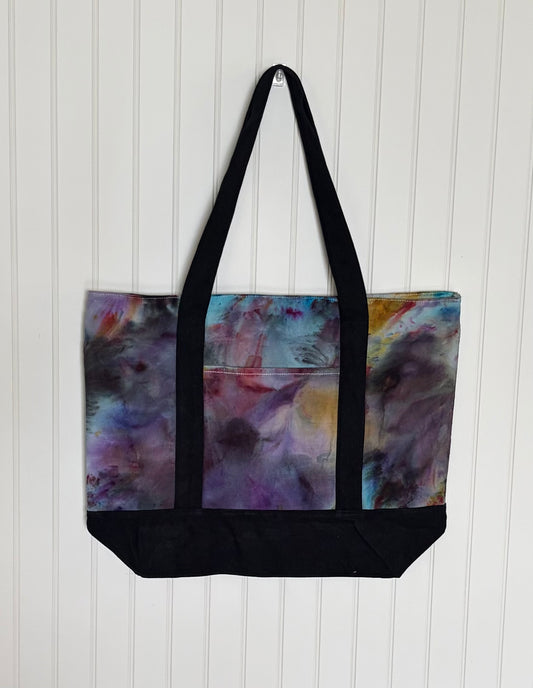 Ice Dyed Cotton Tote Bag