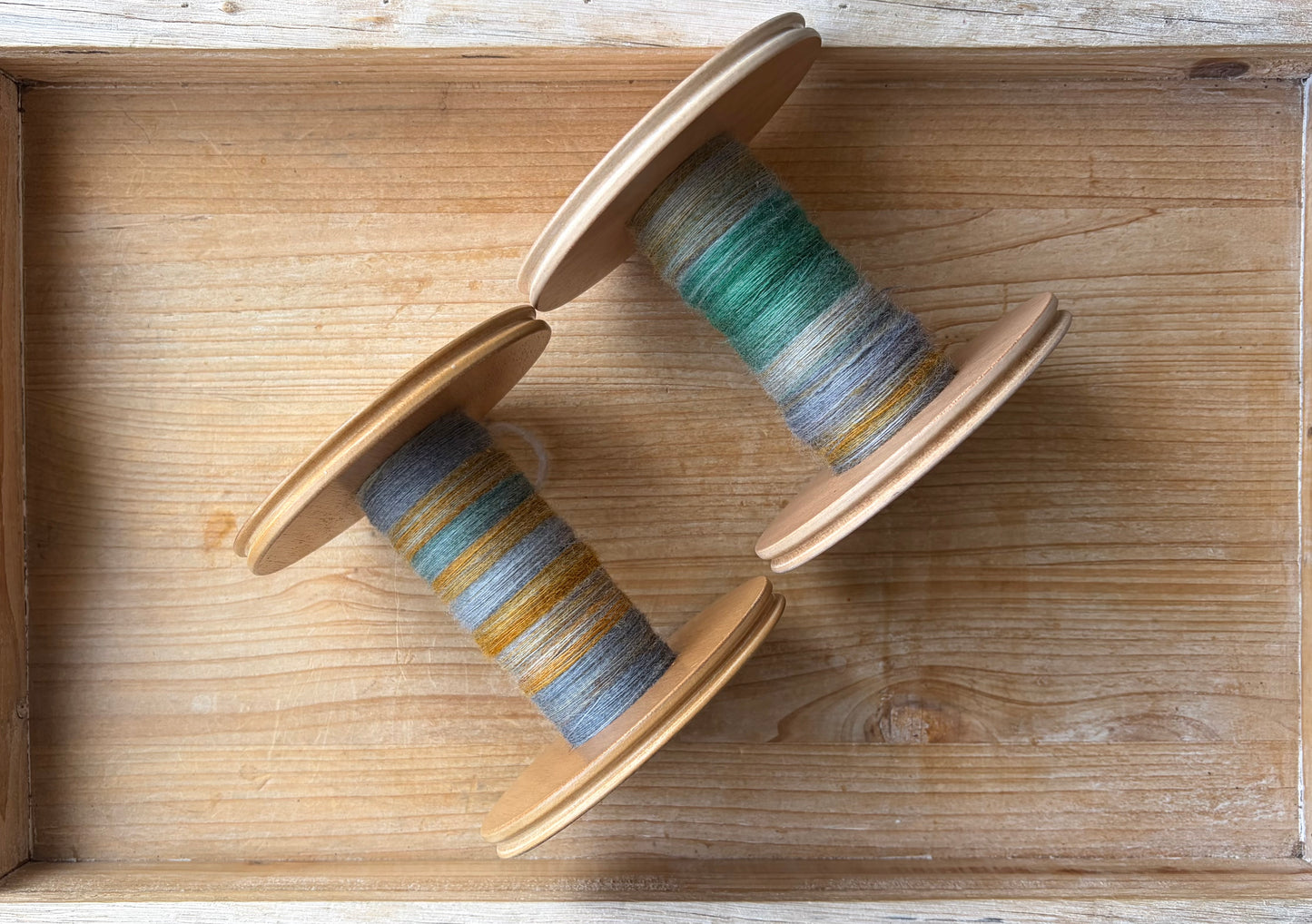 Hand Spun Yarn - 26 Micron Bluefaced Liecester Wool