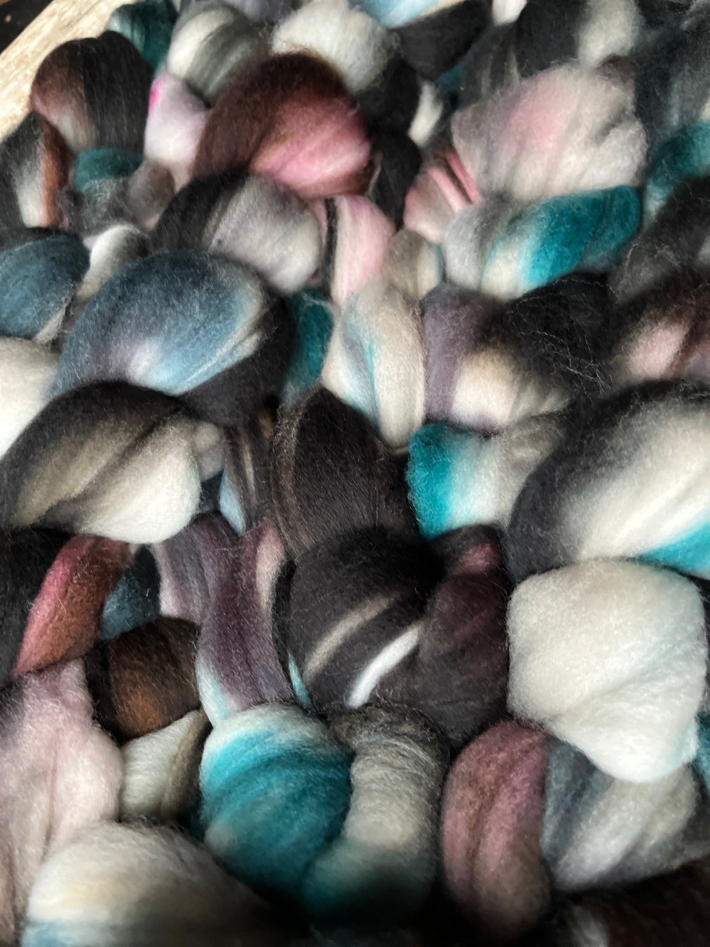 One of a Kind Batch - 100 grams of Spinning Fibre - Superwash Merino Wool 22 Micron - Hand Dyed Combed Top