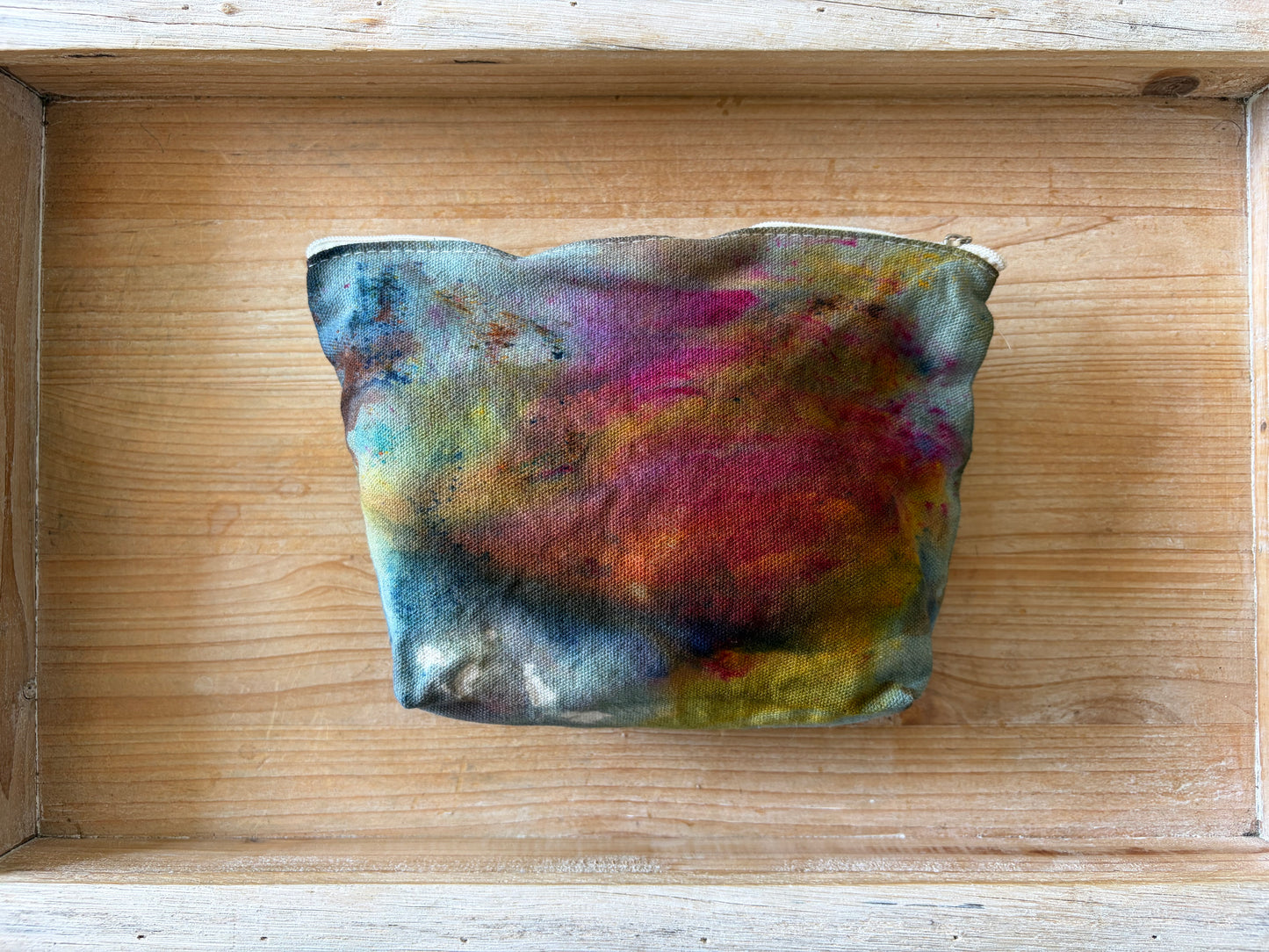 Ice Dyed Zipper Pouch