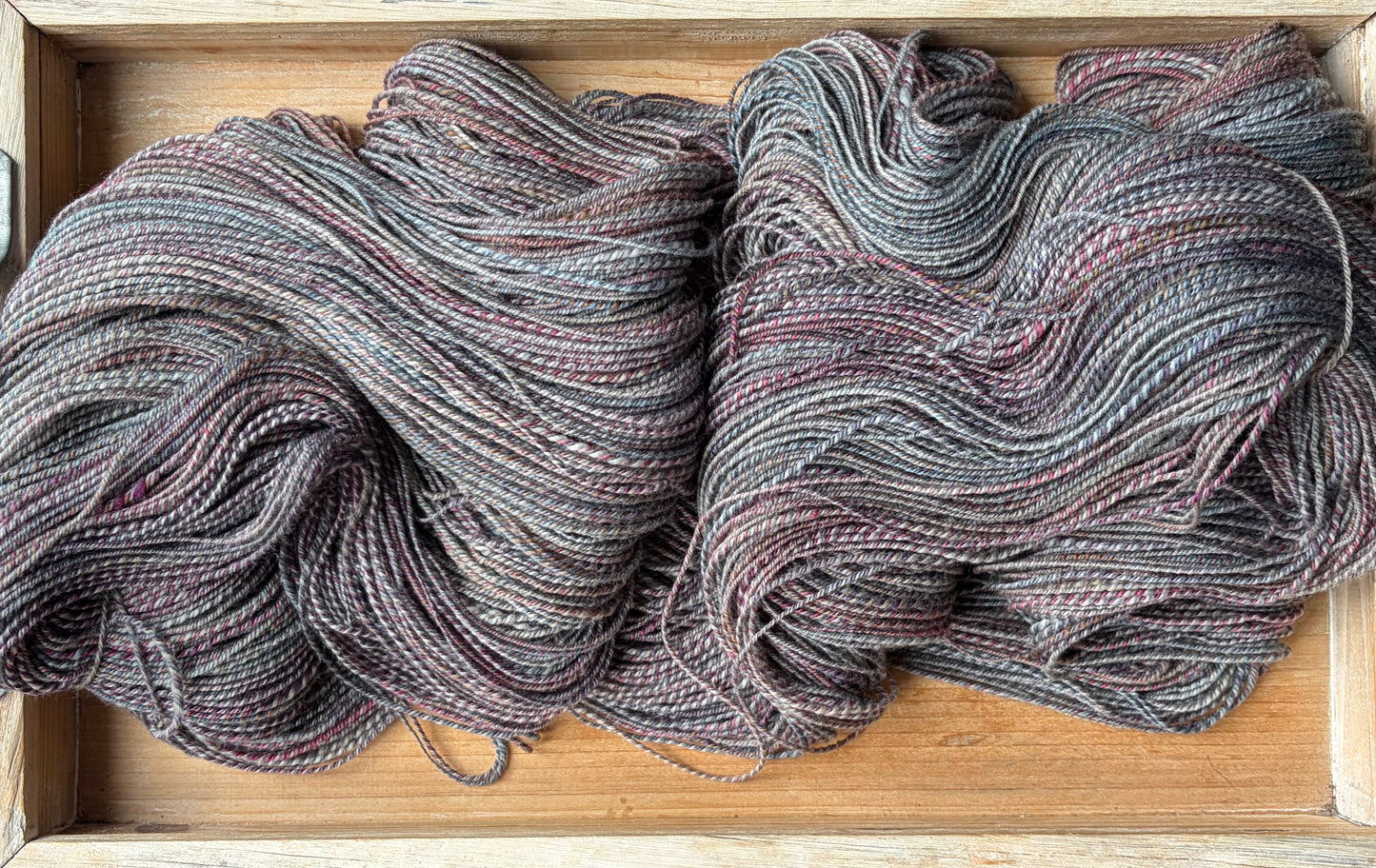 Hand Spun Yarn - 70% SWM/ 20% Nylon/ 10% Cashmere - Sweater Quantity