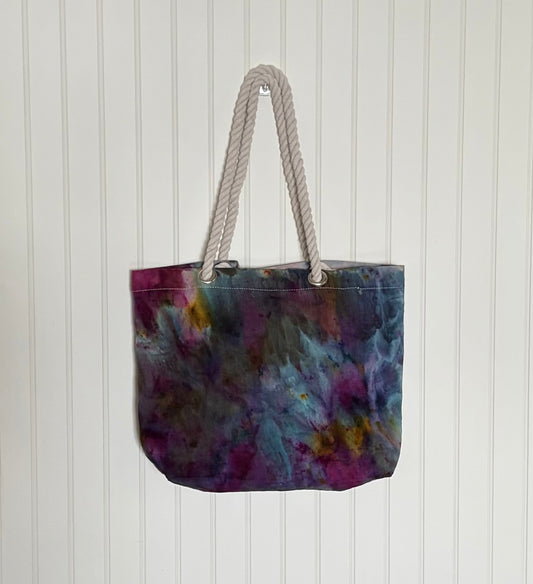 Ice Dyed Cotton Tote Bag