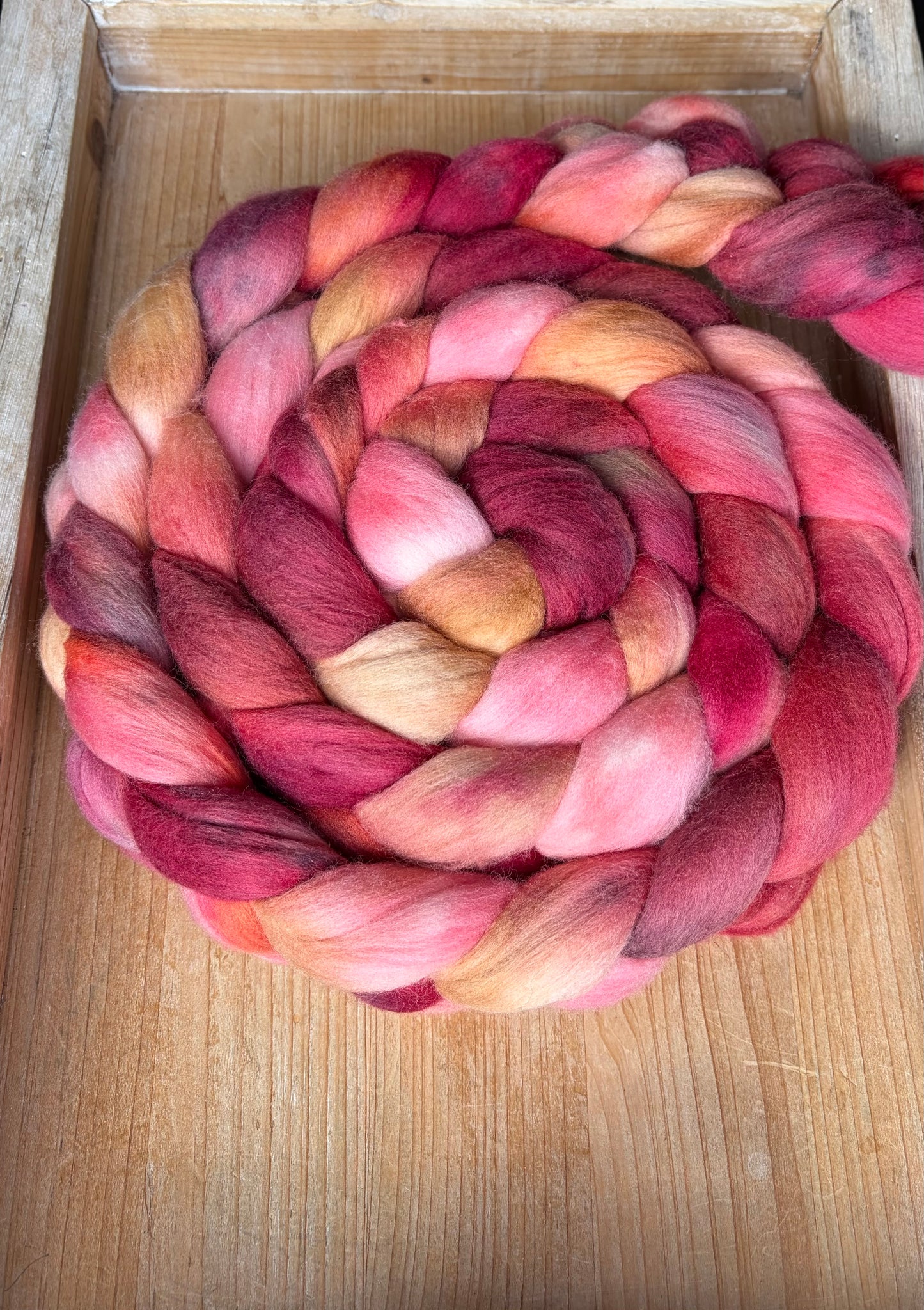 Untreated Merino Wool - 22 Micron - One of a Kind Batch - 100 grams of Spinning Fibre - Hand Dyed Combed Top