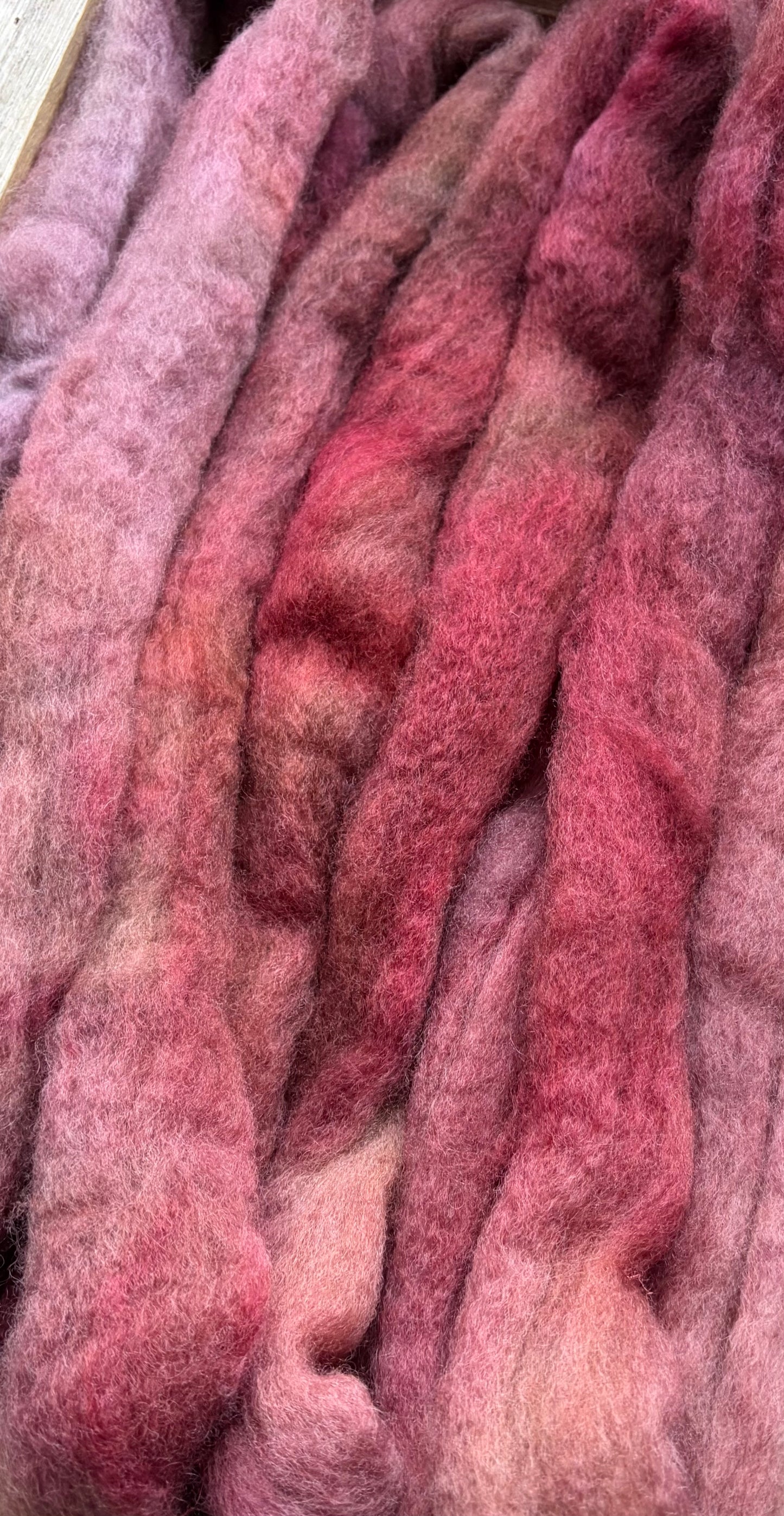Bluefaced Leicester Wool - 26 Micron - One of a Kind Batch - 100 grams of Spinning Fibre - Hand Dyed Combed Top