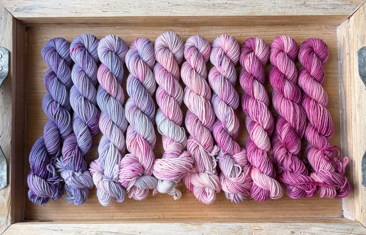 10 Skein Mini Yarn Fade - Squishy Sock Base
