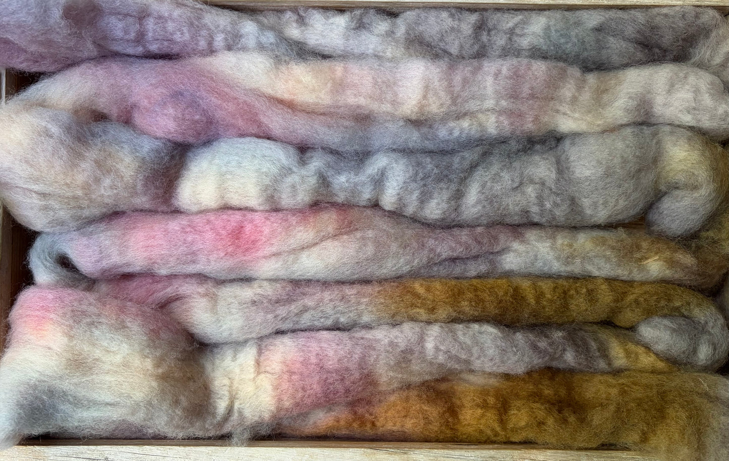 Bluefaced Leicester Wool - 26 Micron - One of a Kind Batch - 100 grams of Spinning Fibre - Hand Dyed Combed Top
