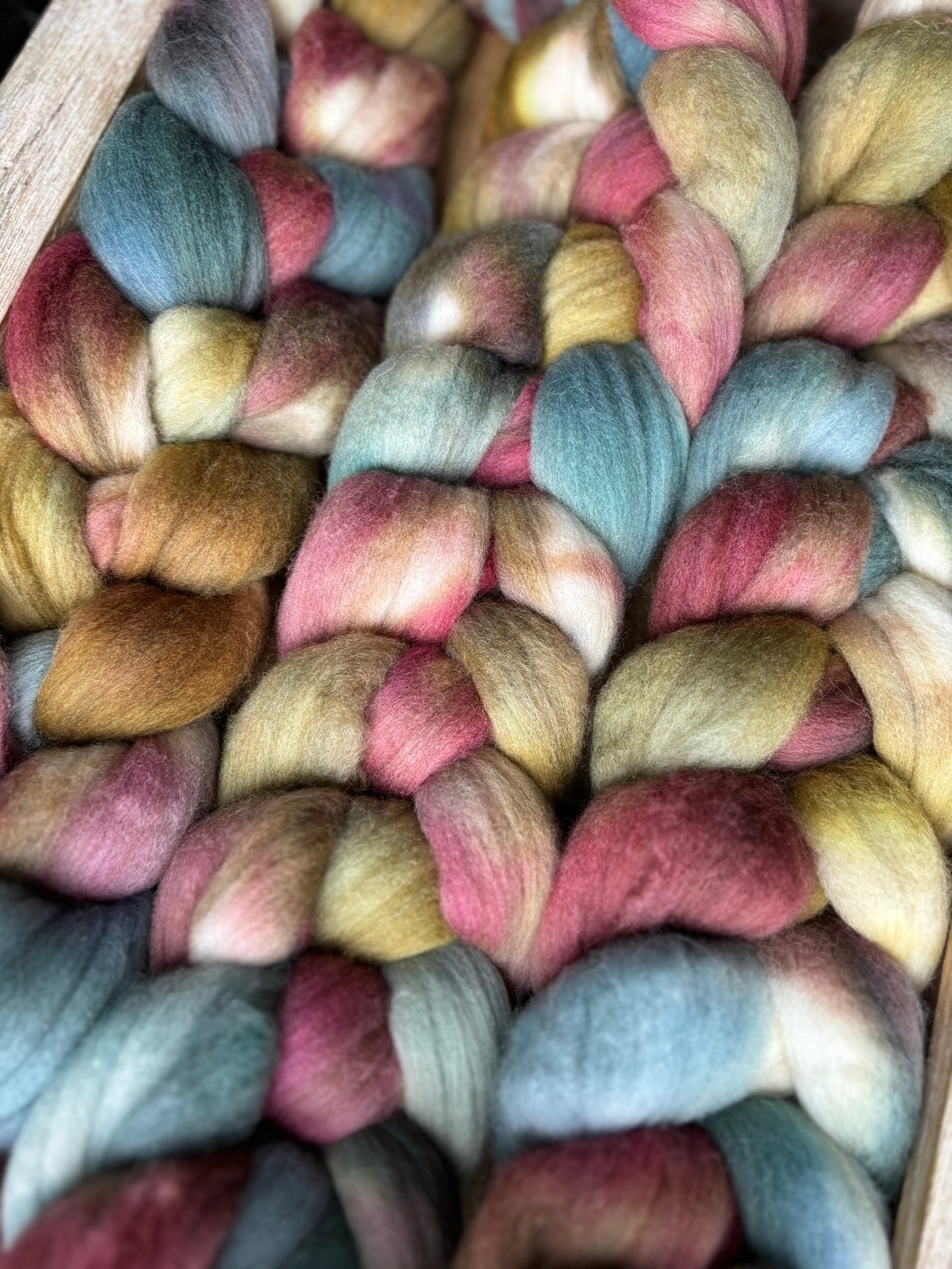 One of a Kind Batch - 100 grams of Spinning Fibre - Untreated Merino Wool 22 Micron - Hand Dyed Combed Top