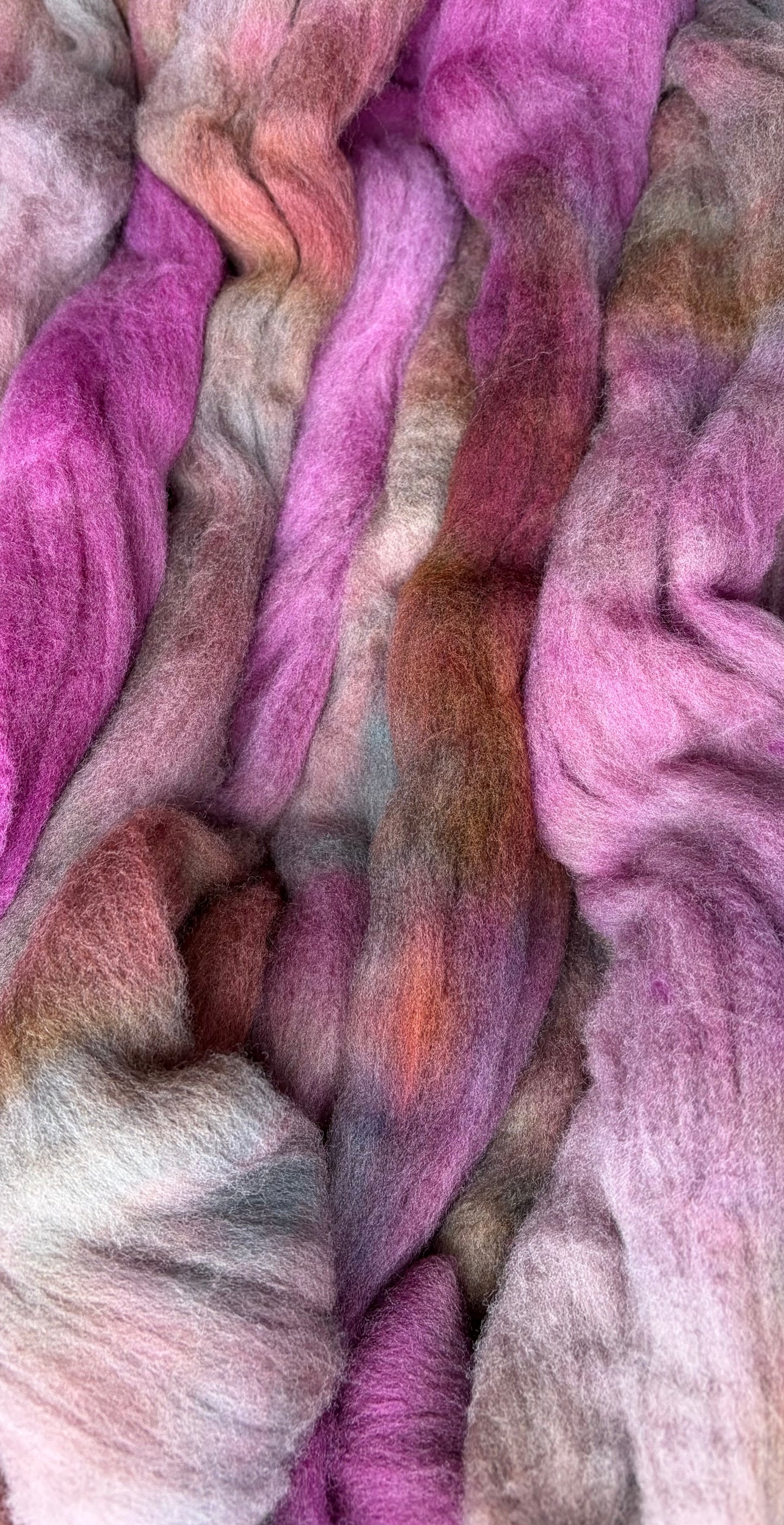 Targhee - 23 Micron - One of a Kind Batch - 100 grams of Spinning Fibre - Hand Dyed Combed Top