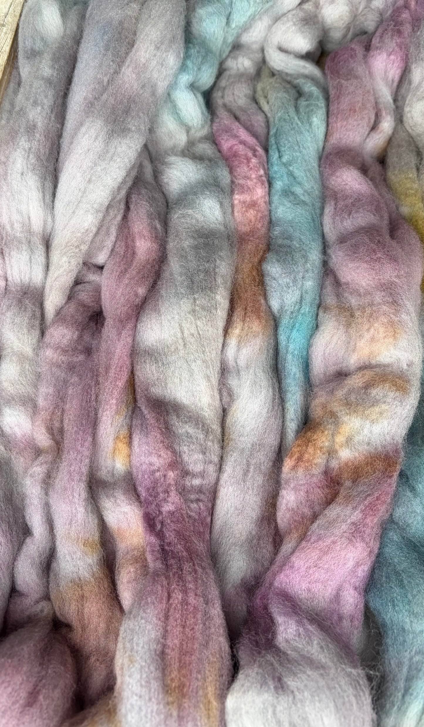 Targhee - 23 Micron - One of a Kind Batch - 100 grams of Spinning Fibre - Hand Dyed Combed Top