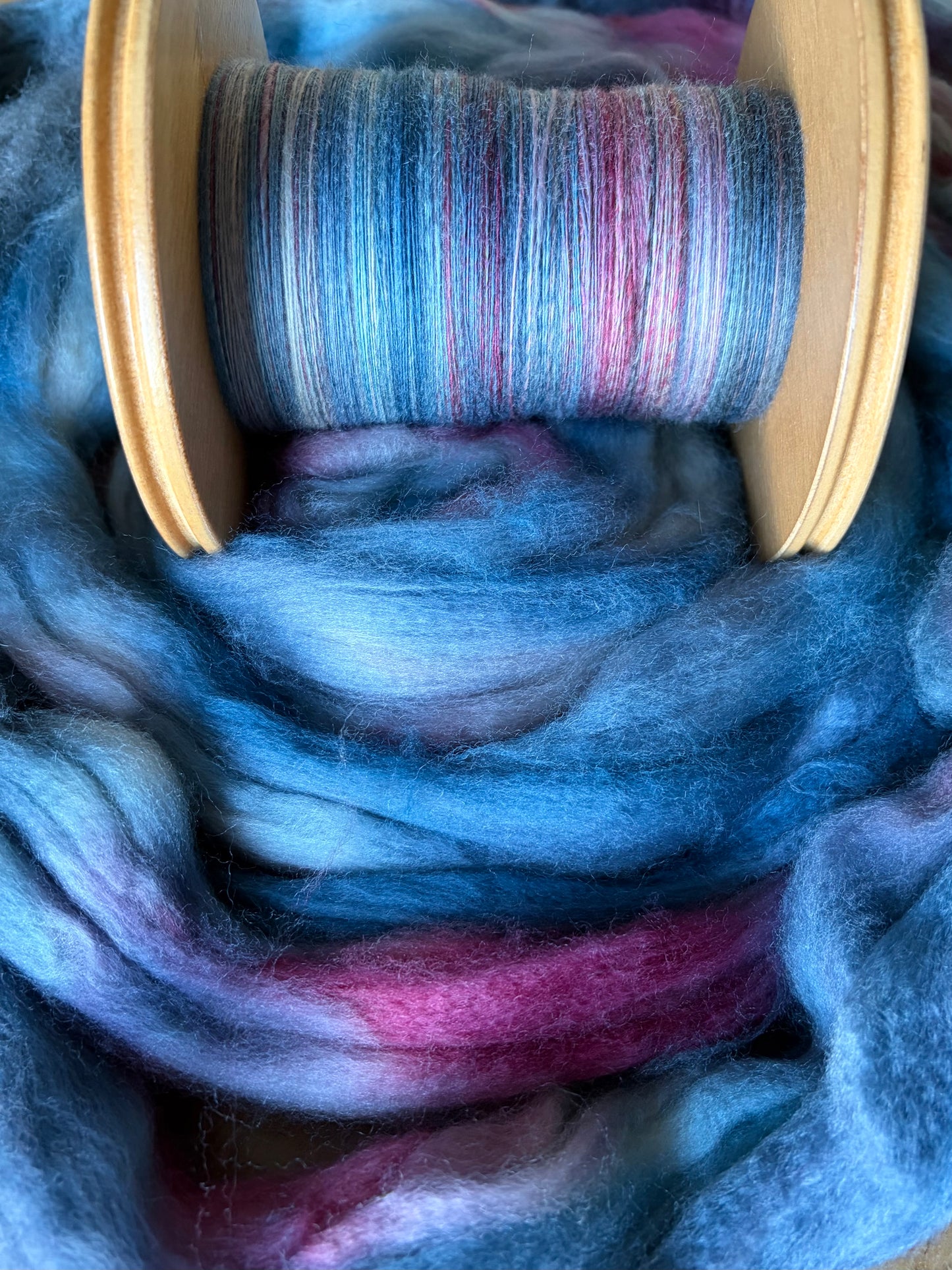 Hand Spun Yarn - 70% SWM/ 20% Nylon/ 10% Cashmere - Sweater Quantity
