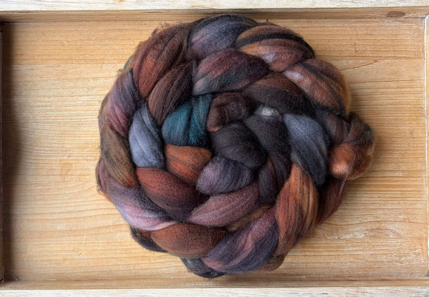 100% Superwash Merino Wool - 22 Micron - One of a Kind Batch - 100 grams of Spinning Fibre - Hand Dyed Combed Top