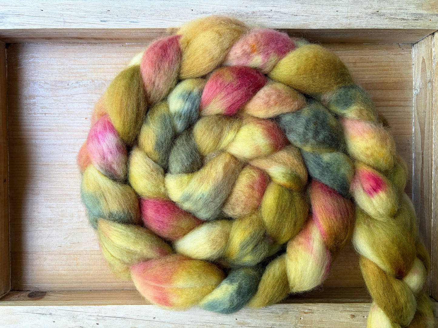 Bluefaced Leicester Wool - 26 Micron - One of a Kind Batch - 100 grams of Spinning Fibre - Hand Dyed Combed Top