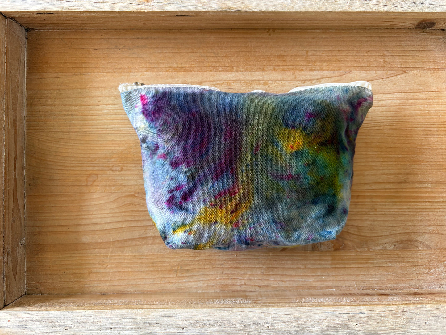 Ice Dyed Zipper Pouch