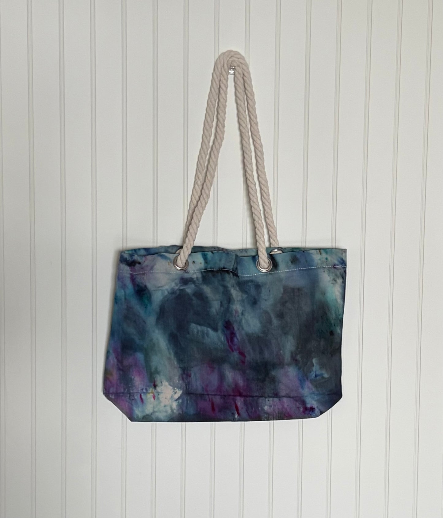 Ice Dyed Cotton Tote Bag