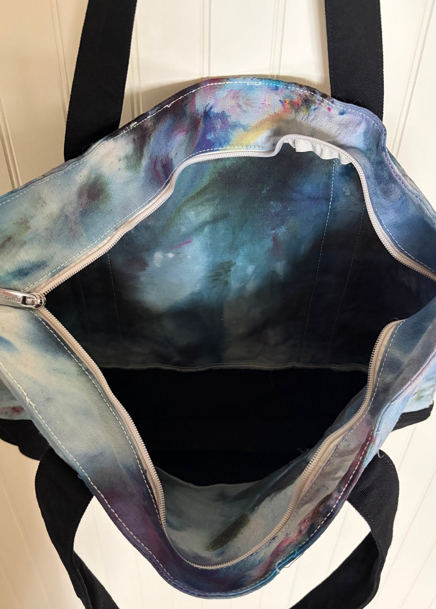 Ice Dyed Cotton Tote Bag